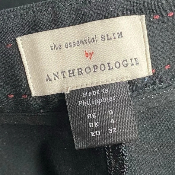 Anthropologie • Solid Black Essential Slim Leather Trim Pocket - Picture 8 of 9